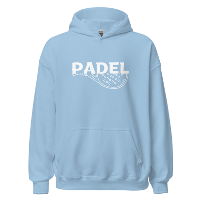 Padel hoodie - racket full - opdruk wit - S-M-L-XL