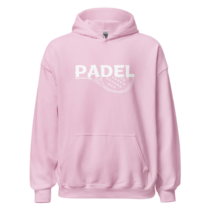 Padel hoodie - racket full - opdruk wit - S-M-L-XL
