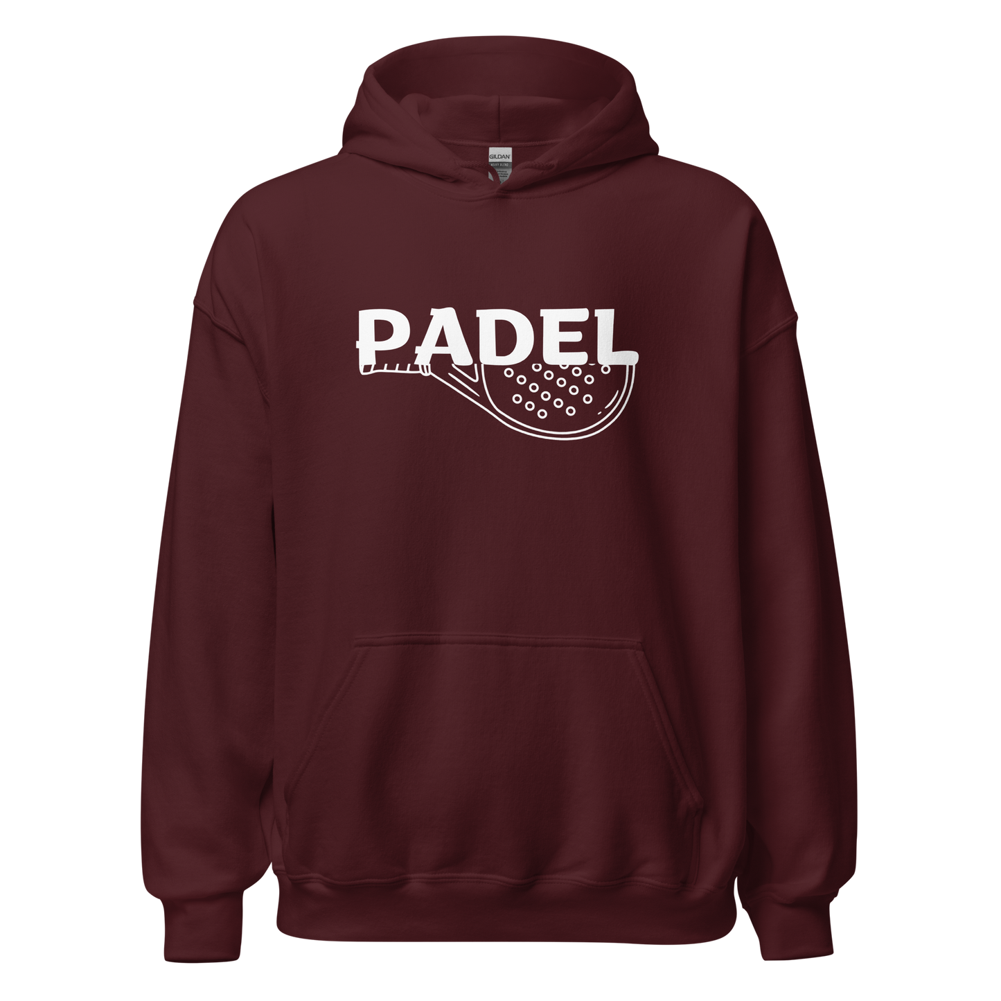 Padel hoodie - racket full - opdruk wit - S-M-L-XL