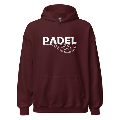 Padel hoodie - racket full - opdruk wit - S-M-L-XL