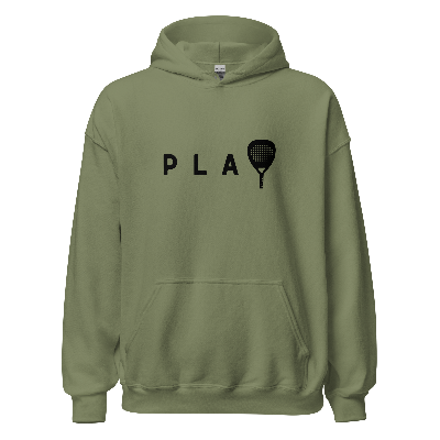 Padel hoodie - PLAY - opdruk zwart