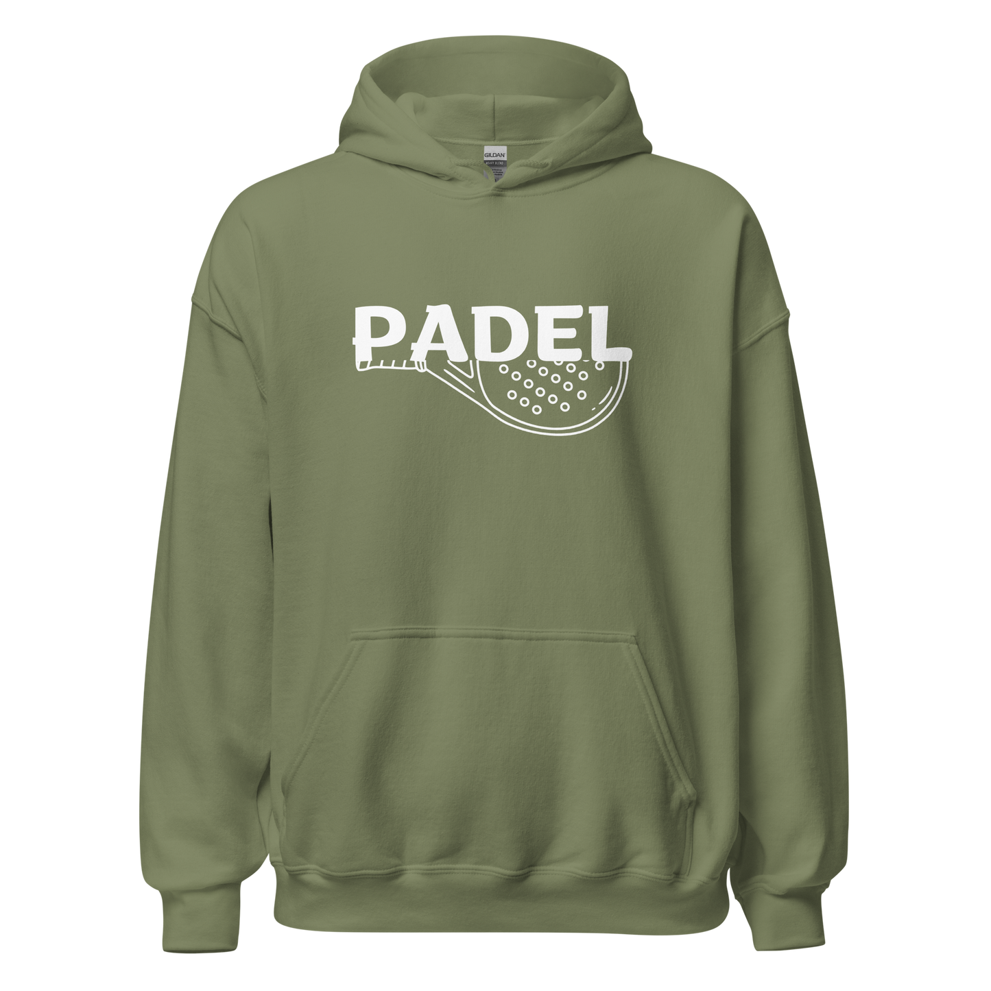 Padel hoodie - racket full - opdruk wit - S-M-L-XL