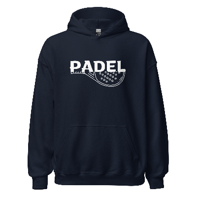 Padel hoodie - racket full - opdruk wit - S-M-L-XL
