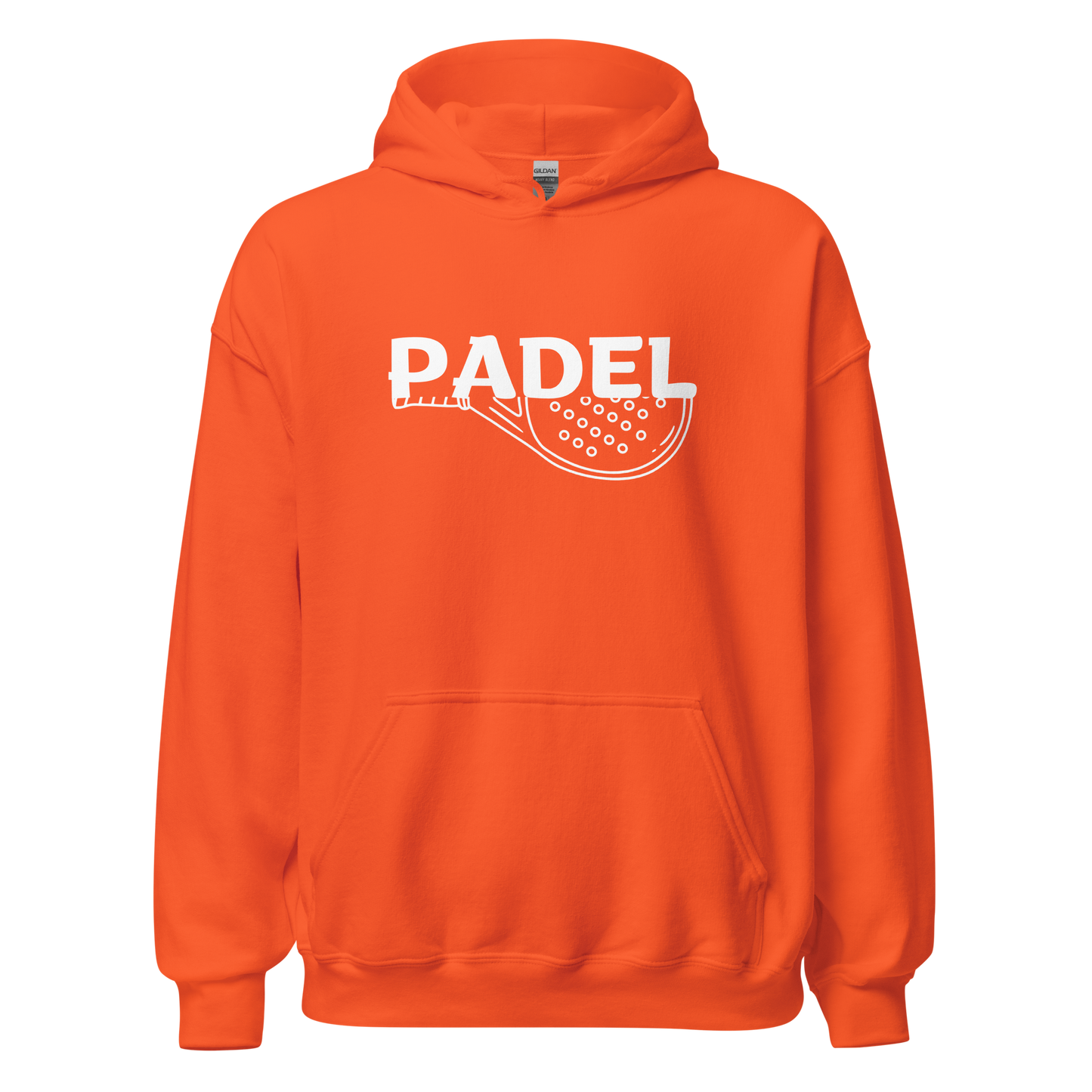 Padel hoodie - racket full - opdruk wit - S-M-L-XL