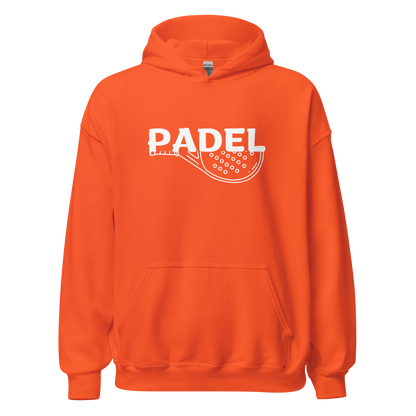 Padel hoodie - racket full - opdruk wit - S-M-L-XL