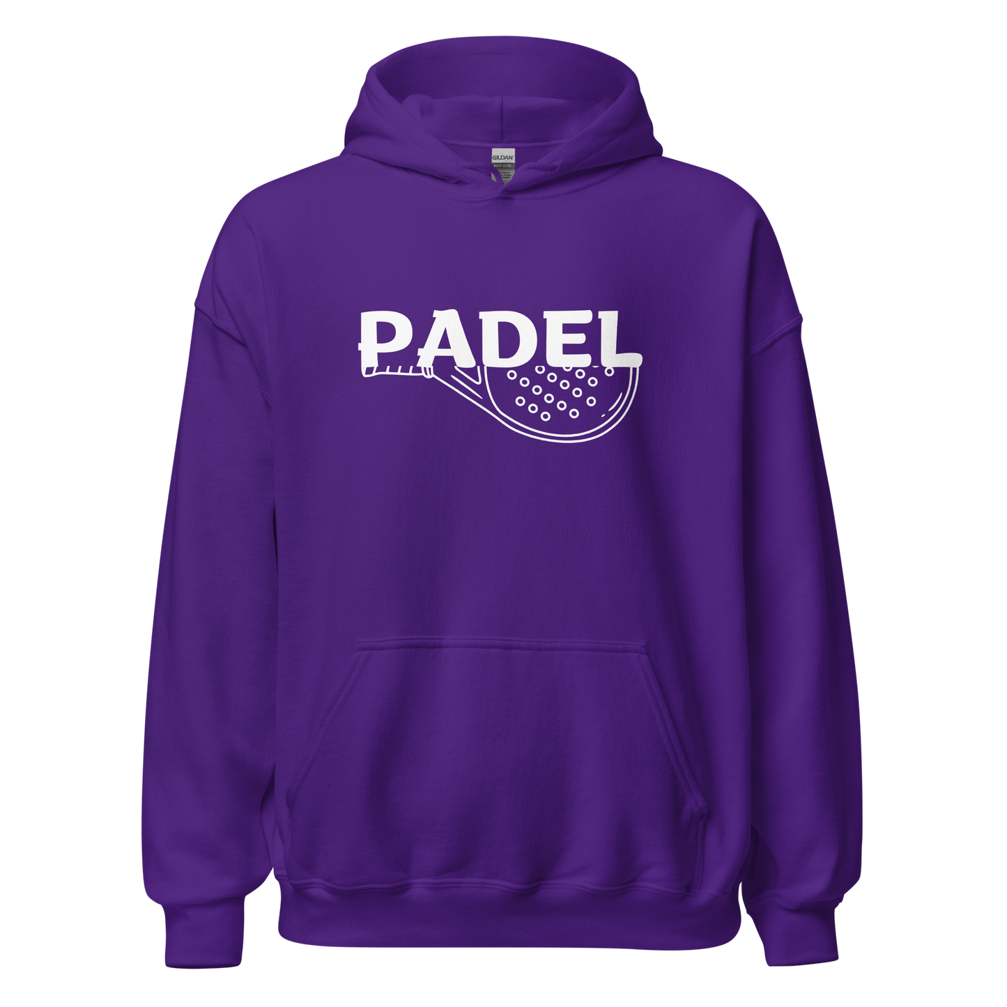 Padel hoodie - racket full - opdruk wit - S-M-L-XL