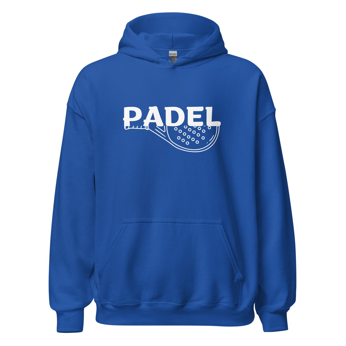 Padel hoodie - racket full - opdruk wit - S-M-L-XL