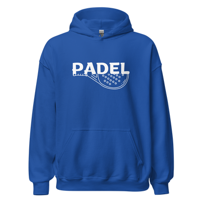 Padel hoodie - racket full - opdruk wit - S-M-L-XL