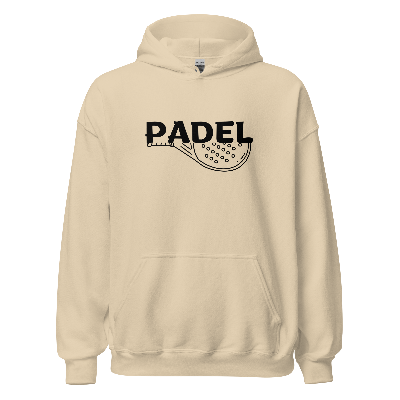 Padel hoodie - racket full - opdruk zwart