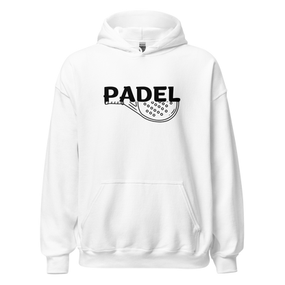 Padel hoodie - racket full - opdruk zwart