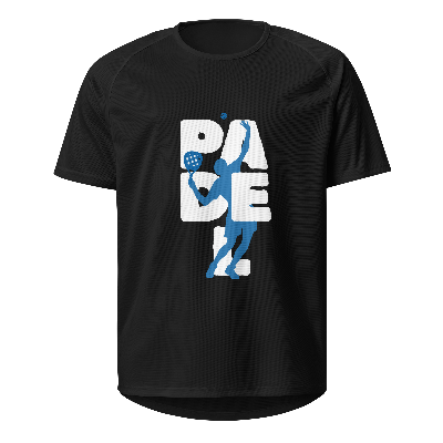 Sport t-shirt "padel" man full blauw