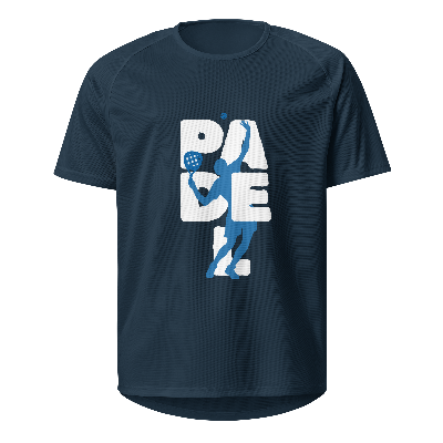 Sport t-shirt "padel" man full blauw